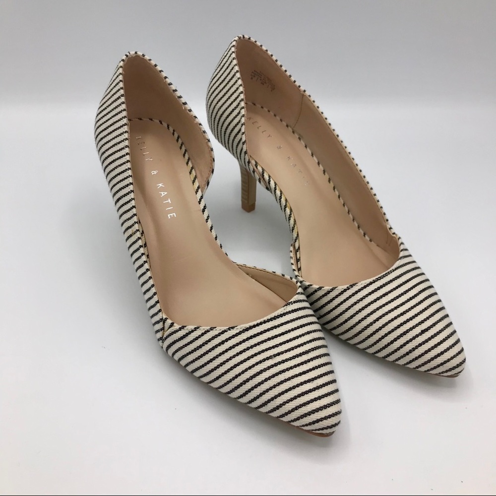 Striped Heels size 6 NWOT